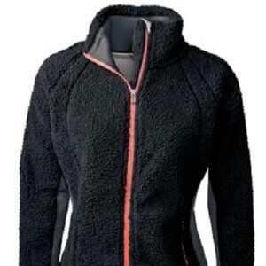 Cabela's Women's JACKET Sarasota Plush Polartec Full-Zip Black Medium NEW $79